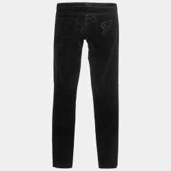 Gucci Black Velvet Skinny Jeans S Waist 30"