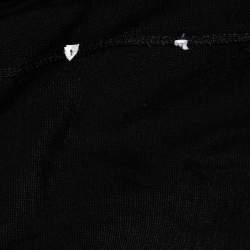 Pre Owned Gucci Black Jersey Knit V-Neck Long Sleeve Top S