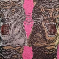 Pre Owned Gucci Multicolor Lurex Knit Tiger Intarsia Pullover S