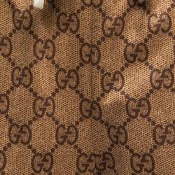 Pre Owned Gucci Brown GG Monogram Technical Jersey Track Pants S