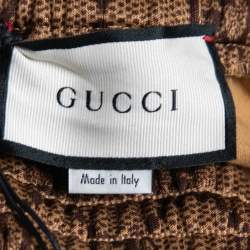 Pre Owned Gucci Brown GG Monogram Technical Jersey Track Pants S