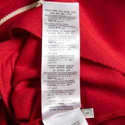 Gucci Red Technical Jersey Floral Embroidered Zip-Up Jacket S