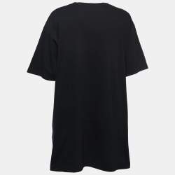 Gucci Black Interlocking G Print Cotton Oversized T-Shirt M