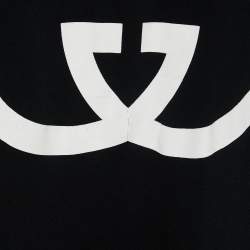 Gucci Black Interlocking G Print Cotton Oversized T-Shirt M