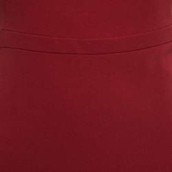 Gucci Red Crepe Off Shoulder Midi Dress S