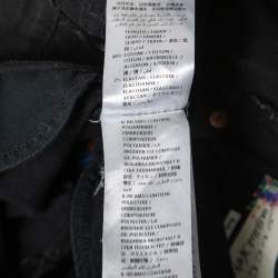 Pre Owned Gucci Unskilled Worker Black Denim Floral Embroidered Skinny Fit Jeans M Waist 29"