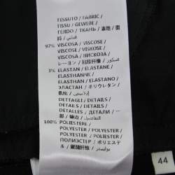Pre Owned Gucci Black Crepe Side Stripe Detail Trousers M