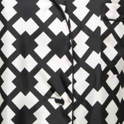 Gucci Black/White Geometric Printed Silk Pajama Shirt L