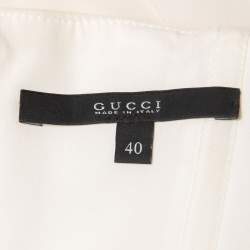Gucci Off White Silk Strapless Gown s
