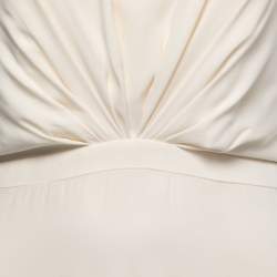 Gucci Off White Silk Strapless Gown s