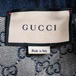 Gucci Blue GG Supreme Denim Mini Dress L