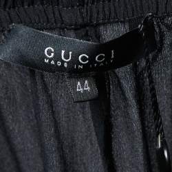 Gucci Black-Purple Silk Side Paneled Jog Pants M