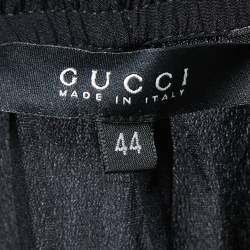 Gucci Black-Purple Silk Side Paneled Jog Pants M