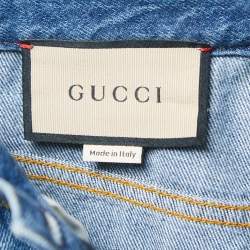 Pre Owned Gucci Blue Denim Horsebit 80s Fit Jeans S Waist 26"