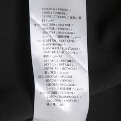 Pre Owned Gucci Black Crepe Web Stripe Trim Detail Dress XS