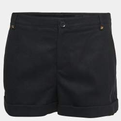 Gucci Black Wool Stud Detailed Shorts S