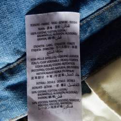 Gucci Blue Denim Logo Stripe Detail Culottes M