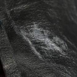 Pre Owned Gucci Vintage Black Leather Button Front Blazer L