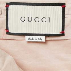 Gucci Cream Crepe High Waist Flared Trousers M