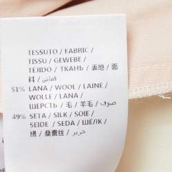 Gucci Cream Crepe High Waist Flared Trousers M