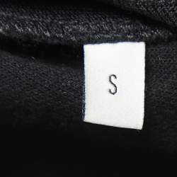 Gucci Black Jersey Rose Applique Stripe Detail Leggings S