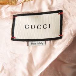 Gucci Multicolor Python Print Leather Bomber Jacket S