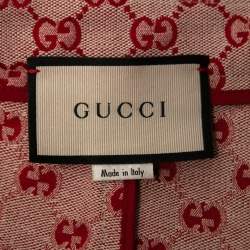 Gucci Red GG Supreme Jacquard High Waist Shorts M