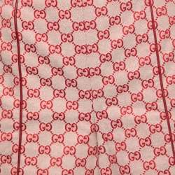 Gucci Red GG Supreme Jacquard High Waist Shorts M