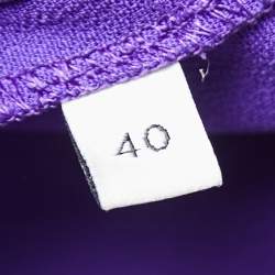 Gucci Purple Crepe Wide-Leg Trousers S