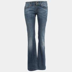 Gucci Blue Denim Flared Jeans S Waist 30"