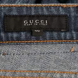 Gucci Blue Denim Flared Jeans S Waist 30"
