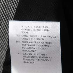 Gucci Black/White Textured Wool Single-Breasted Blazer S