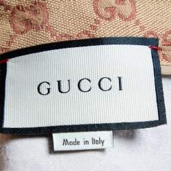 Pre Owned Gucci Light Brown Logo Monogram Cotton Mini Skirt L