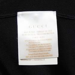 Pre Owned Gucci Black Knit Ruffled Halter Bodycon Dress S