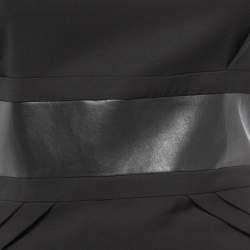 Pre Owned Gucci Black Crepe High Neck Midi Dress S