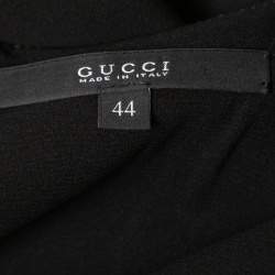 Gucci Black Silk Chain Detail Neck Sleeveless Short Dress M