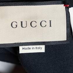 Pre Owned Gucci Monochrome Wool Top M