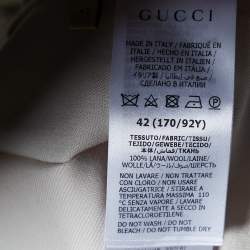 Pre Owned Gucci Monochrome Wool Top M