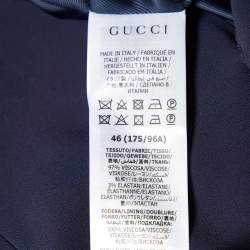 Pre Owned Gucci Navy Blue Crepe Button Front Vest L