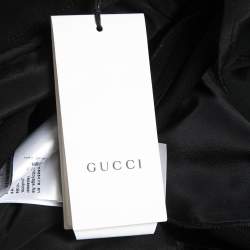 Gucci Black Crepe GG Belt Detail Flared Trousers S