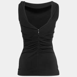 Gucci Black Jersey Cowl Neck Sleeveless Top XS