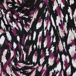 Pre Owned Gucci Multicolor Printed Jersey Draped Top S