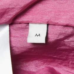 Gucci Pink Logo Colorblock Web Striped Bomber Jacket M