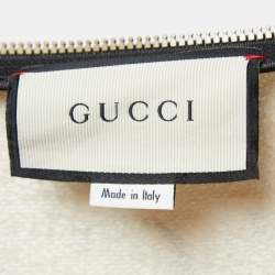 Gucci Cream Movie Print Cotton Knit Oversized Sweatshirt S