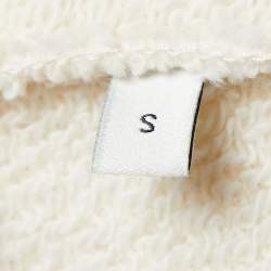 Gucci Cream Movie Print Cotton Knit Oversized Sweatshirt S