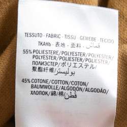 Pre Owned Gucci Brown GG Knit Elasticized Waist Pleated Midi Skirt XL