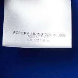 Pre Owned Gucci Blue Satin Silk Cowl Neck Sleeveless Mini Dress M