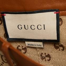 Gucci Beige GG Canvas Leather Trimmed Shorts S