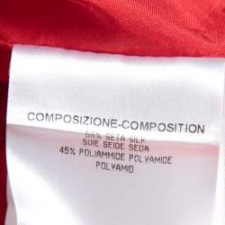 Gucci Red Silk Blend Button Front Mini Shirt Dress M