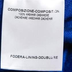 Pre Owned Gucci Blue Cashmere V-Neck Sweater XL